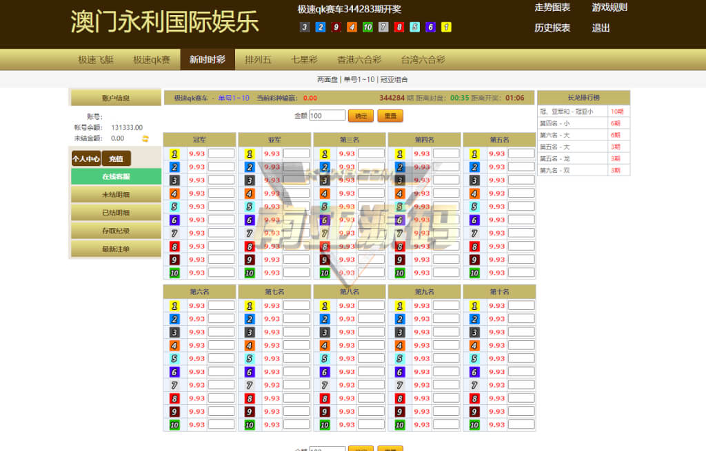 运营版赛车彩票信誉盘系统源码/香港澳门六合彩七星彩现金盘口源码