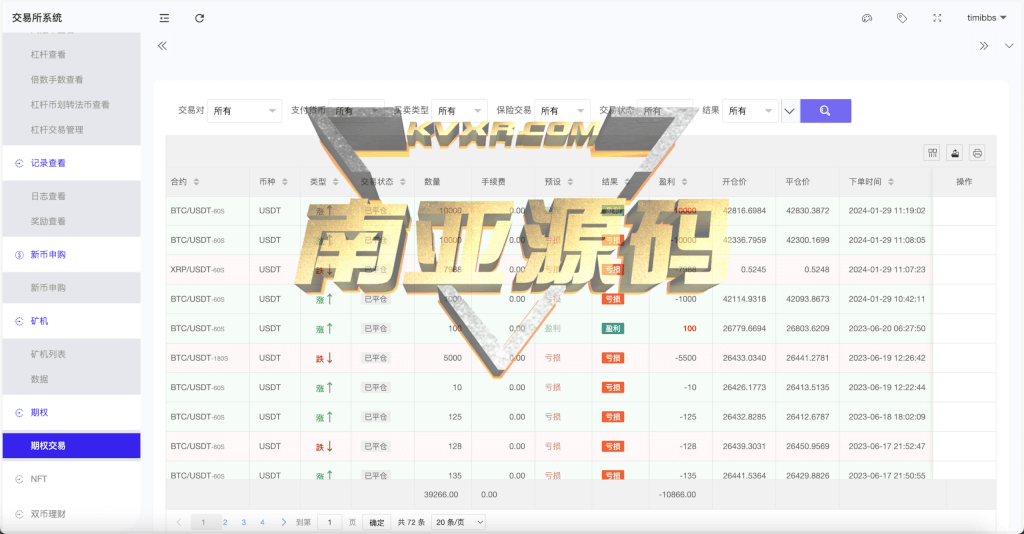 多语言Crypto交易所源码/秒合约交易所/期权交易所/币币交易所/挖矿锁仓/新币申购/NFT盲盒