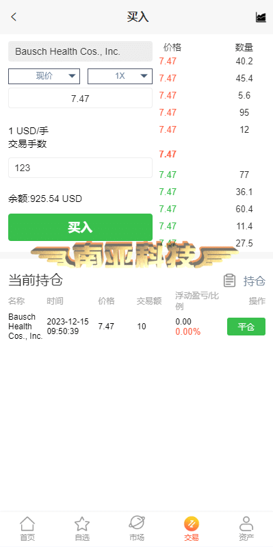 海外多语言股票源码/美股配资源码/微盘源码/平仓买入卖出