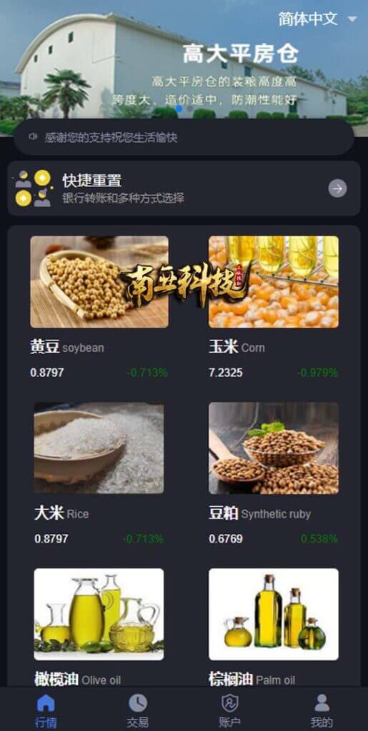 粮食微盘源码/玉米黄豆微交易系统/二开版中英文