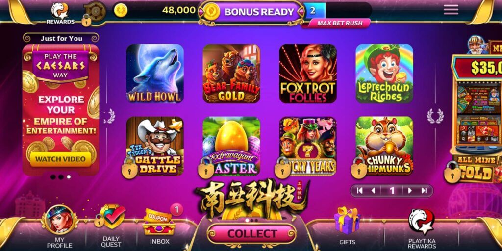 Caesars Slots老虎机棋牌全套源码/支持H5+APP端/带充值接口/300多款子游戏