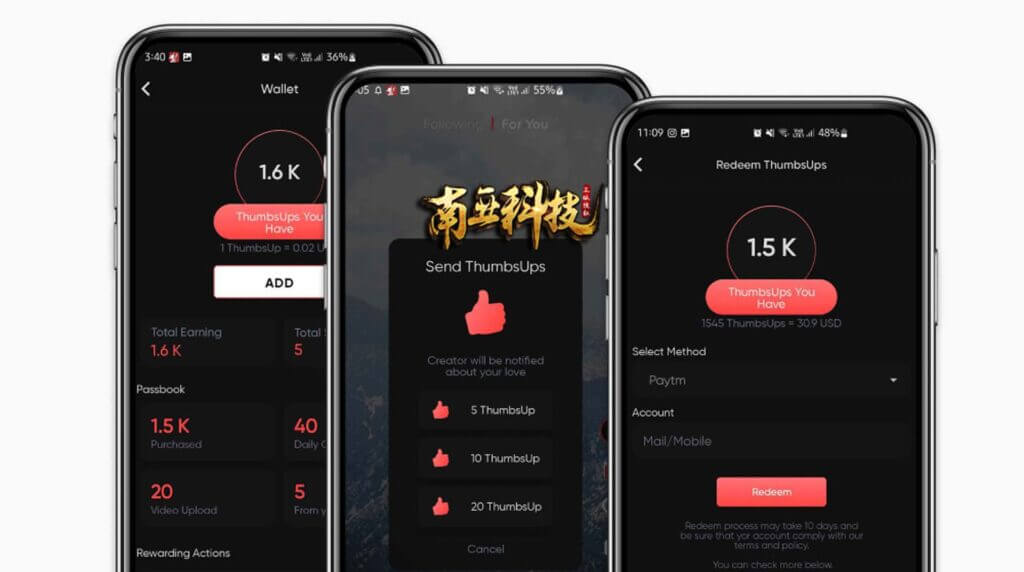 仿海外TikTok抖音APP源码/ThumbsUp短视频直播APP源码/抖音短视频源码